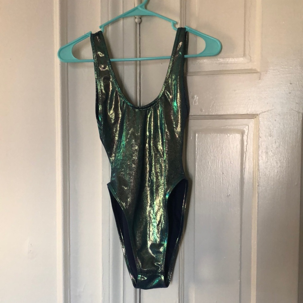 Metallic leotard